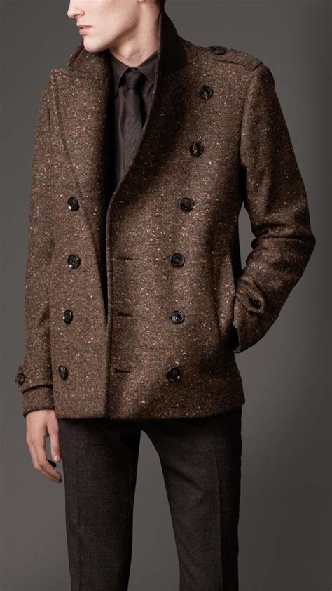 pea coat burberry|burberry pea coats men.